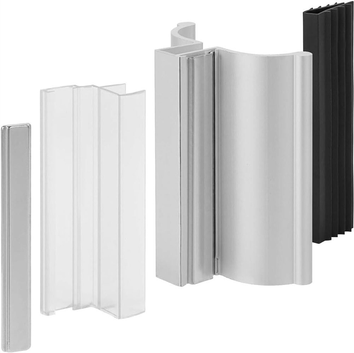 U-Kanaal met Magneet 3 "Chrome Frameloze Douchedeur Handgreep met Metalen Aanval voor Fram