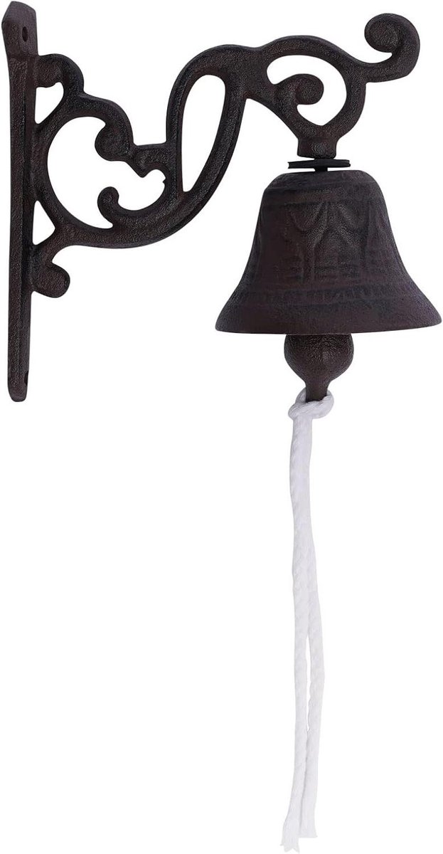Decoratieve Bel - Gietijzeren Klok - Entree Aankleden - Antiek Design - 13.5 cm - Bronskleurig