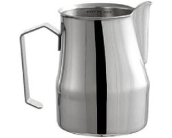 Melkkannetje Roestvrij Staal - Melkopschuimer Kannetje - Melk Opschuimen - Druppelvrije V-uitloop - 500 ml - Zilver
