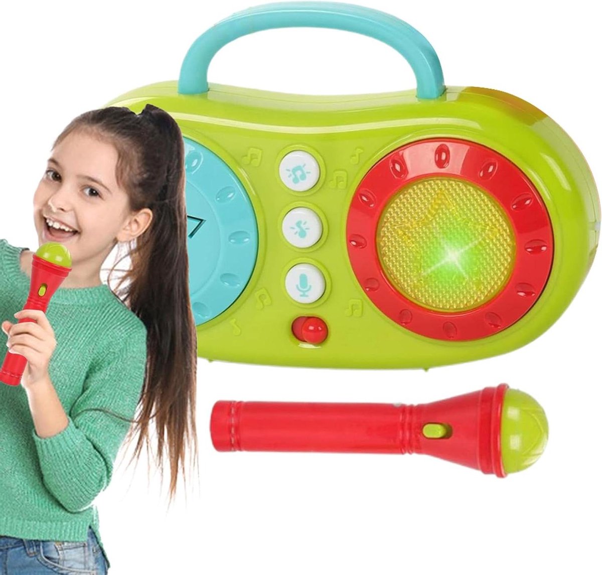 Microfoon Speelgoed - Karaoke Machine - Muziek Leren - Cognitieve Vaardigheden - 18.5 cm - Zwart