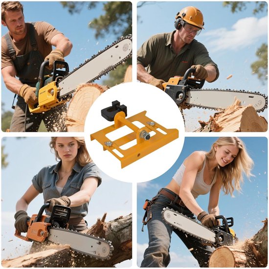 Kettingzaag Zagen Hulp - Houtbewerking Accessoire - Verticaal Hout Snijden - Verminderde Vermoeidheid - 35x35x10 cm - Zwart — afbeelding 3