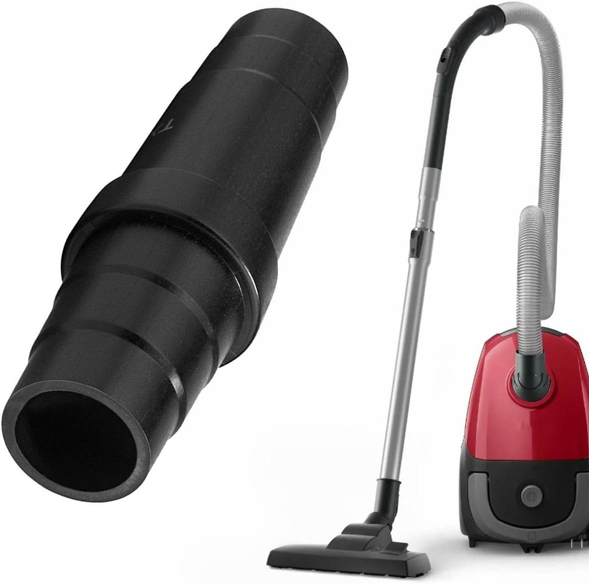 Stofzuigerslang Adapter - Vacuümslang Koppeling - Efficiënt Schoonmaken - Universele Compatibiliteit - 14.1 cm - Zwart
