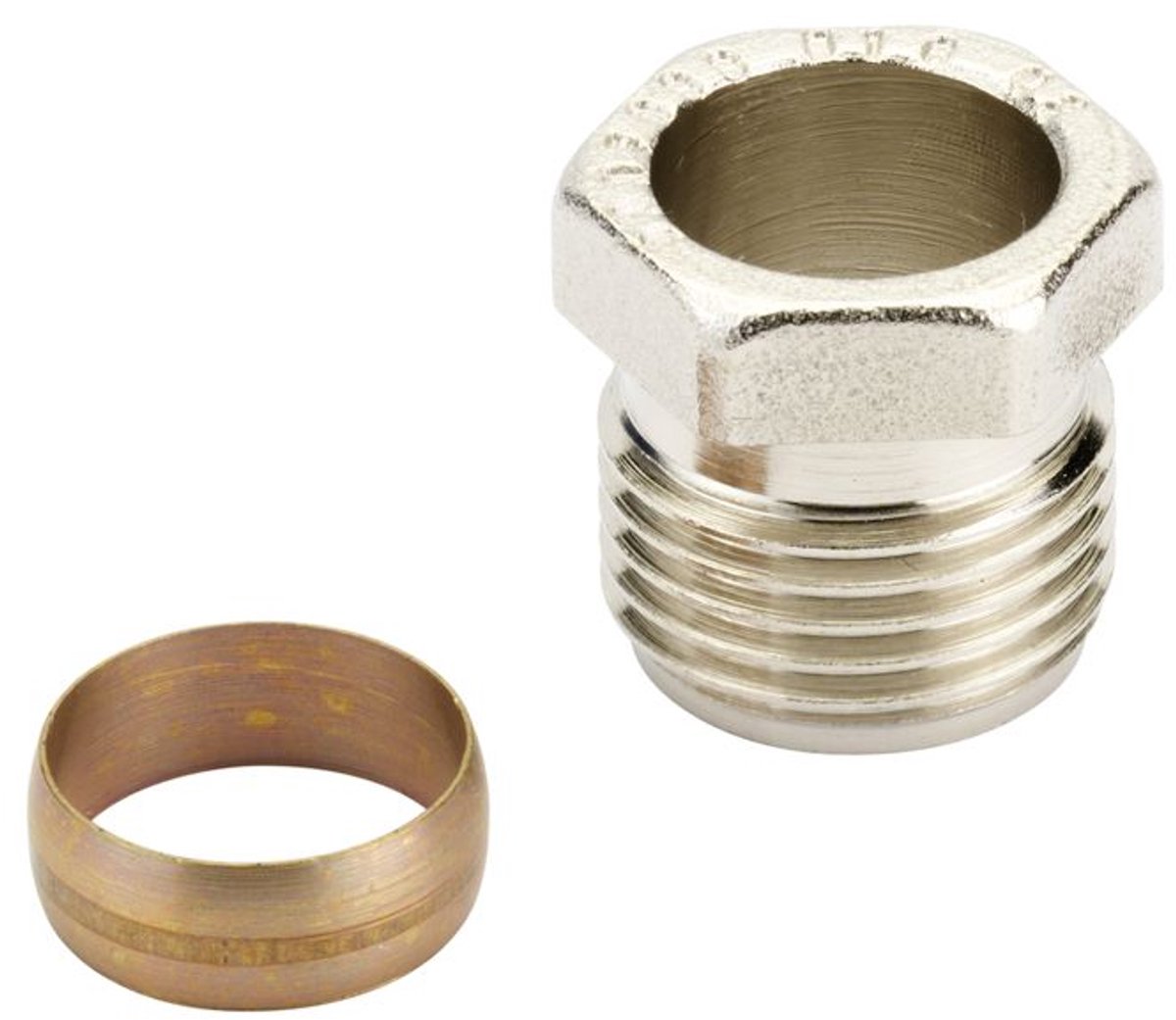 Danfoss Klemverbinding R 1/2 Buitendraad naar 16mm voor stalen en koperen buizen (10St,), 013G4116