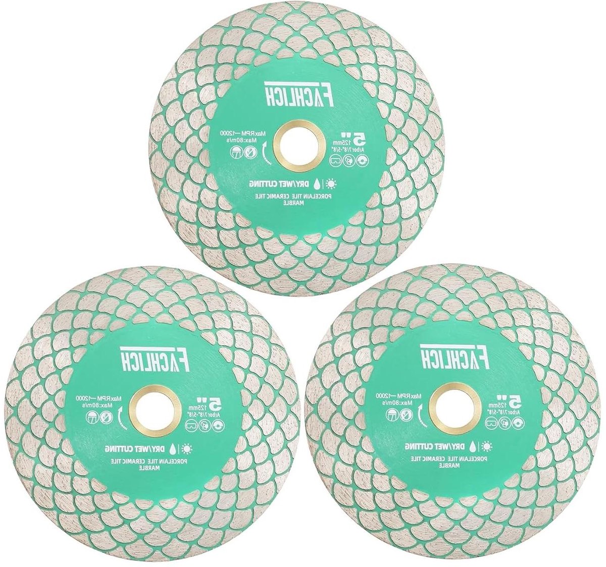 Diamantzaagblad - Doorslijpschijf - Tegels Zagen - Snelle Snede - 125 mm - Zilver