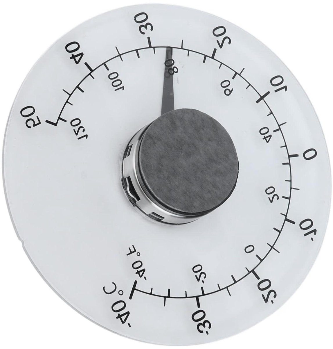 Buitenthermometer Raam - Temperatuurmeter Weer - Temperatuur Monitoren - Transparant Zelfklevend - 11 cm Diameter - Transparant