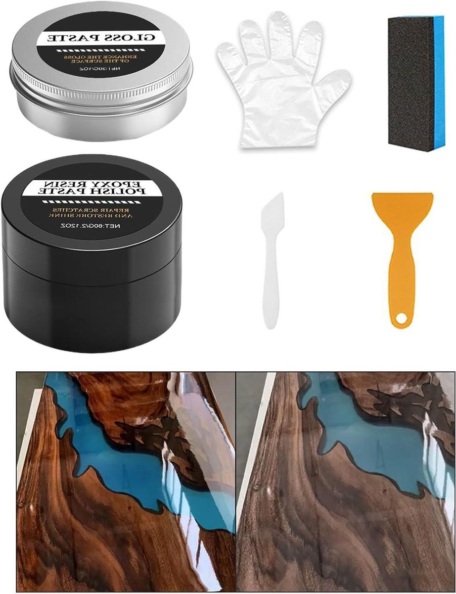Polijstpasta Set - Epoxy Herstel - Glans Herstellen - Verwijdert Krassen - 130 g - Meerkleurig