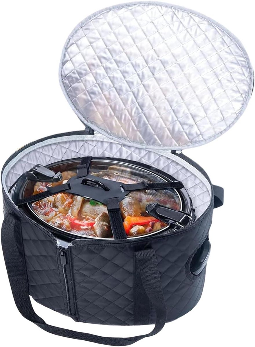 Geïsoleerde slowcooker voeringen grote capaciteit kookzak pot draagtas keuken utility opslag warmte retentie mouw reisaccessoire Premium Slow Cooker Bag zorgt voor eenvoudige bediening en