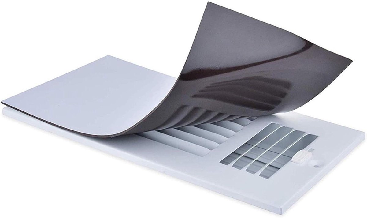 Ventilatierooster Afdekking - Magnetische Deksel - Energie Besparen - Eenvoudig op Maat - 4 Stuks - Wit