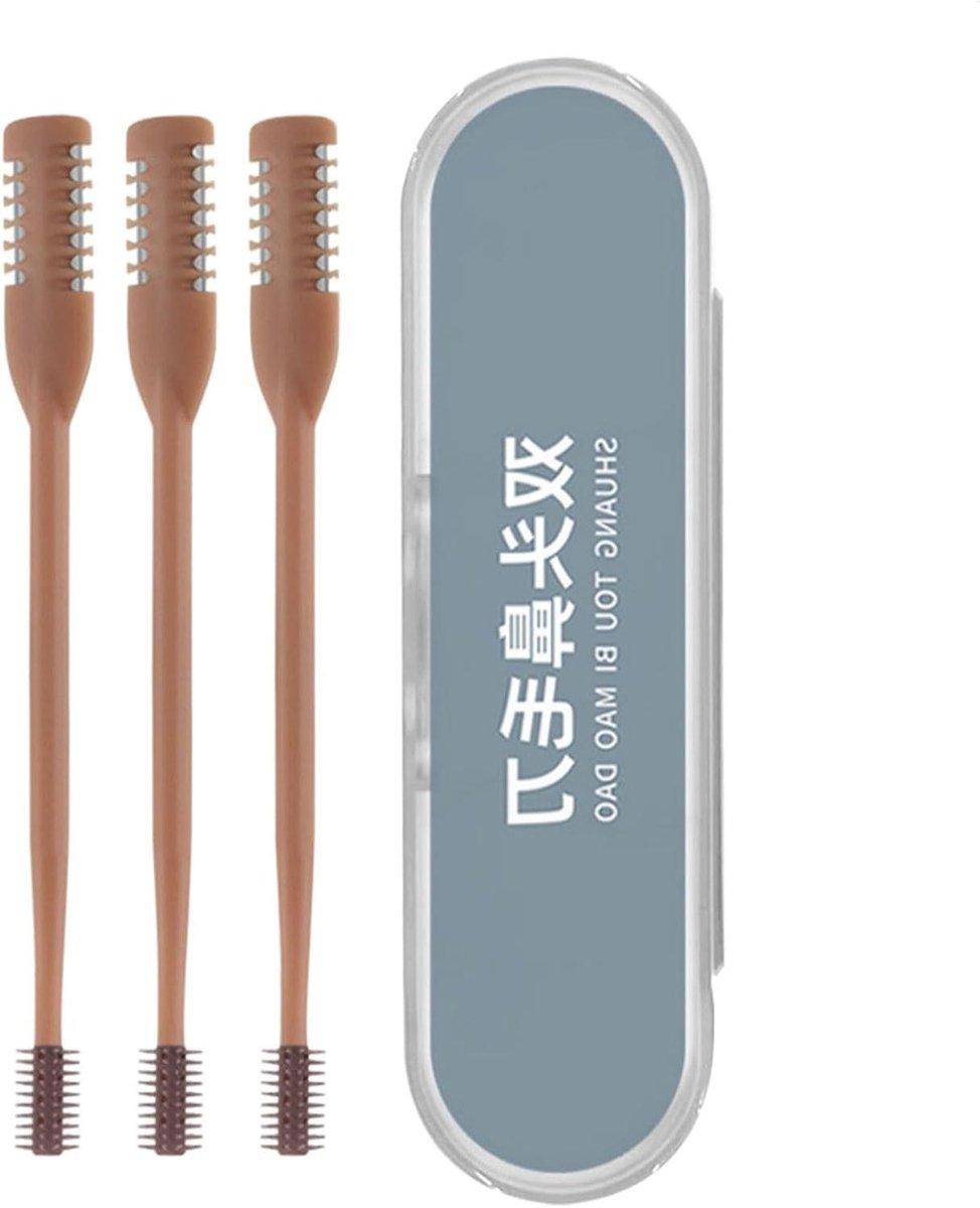 Neushaartrimmer Handmatig - Persoonlijke Trimmer - Persoonlijke Verzorging - Dubbelzijdig Systeem - 10 cm - Zilver