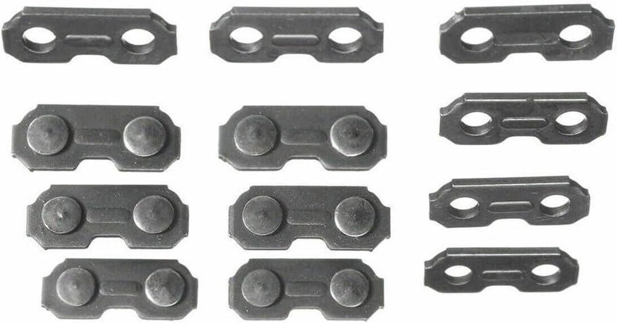 Kettingzaag Kettingschakels - Metaal Connectoren - Onderhoud Buitenapparatuur - Duurzaam Metaal - 6 Stuks - Zwart