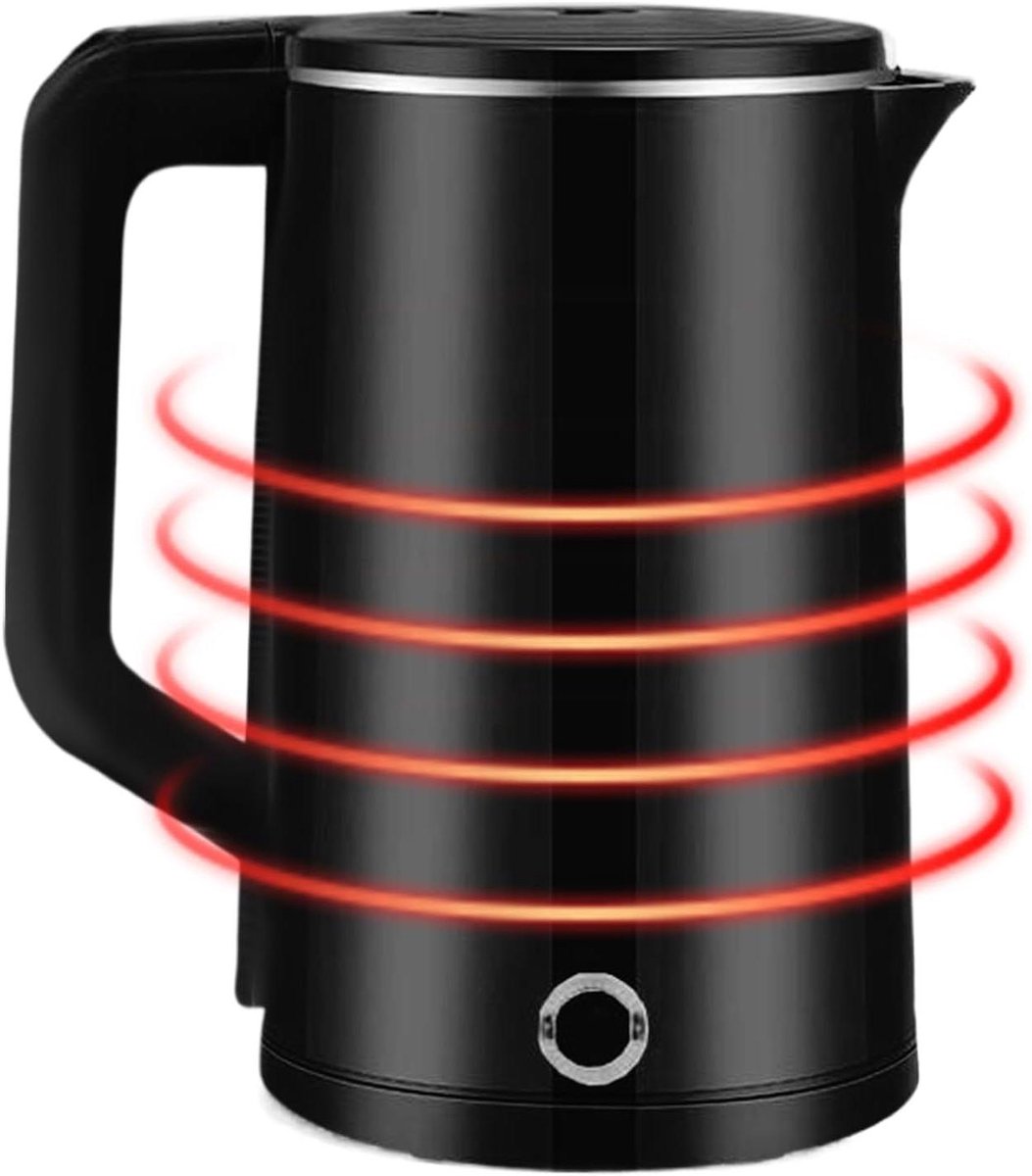 Waterkoker van roestvrij staal, theekoker, 2,3 l, automatische uitschakeling, snelle waterkoker, draagbare temperatuurregeling, voor reizen buitenshuis