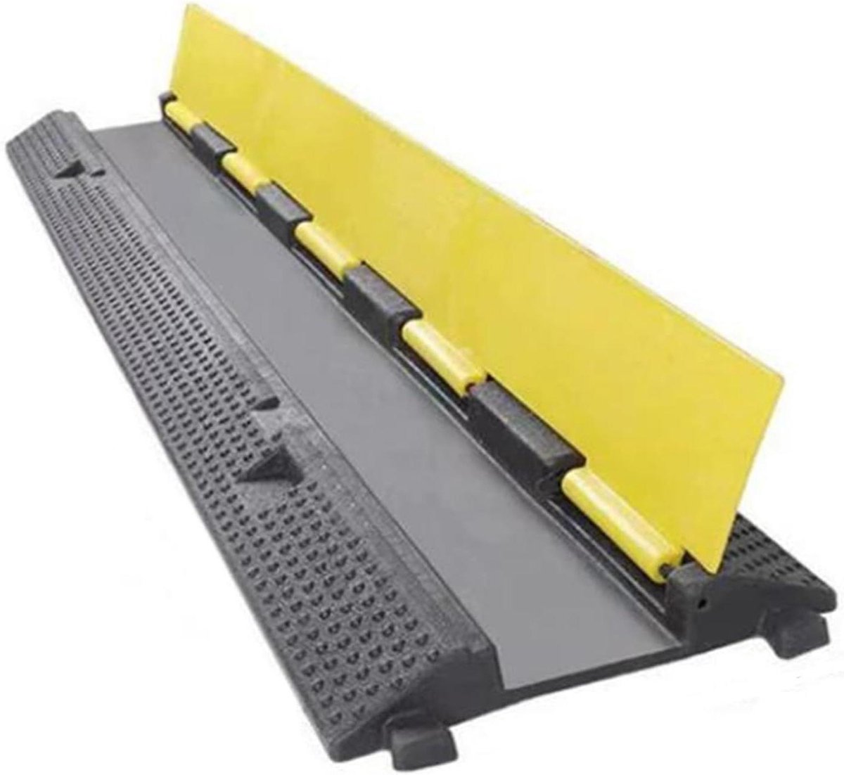 Verkeersdrempel Rubber - Kabelgoot Drempel - Veilige Kabeldoorgang - Hoge Zichtbaarheid Reflectie - 100 x 22 x 3.5 cm