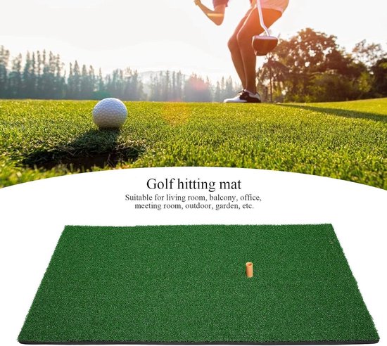 Golfmat - Swing trainer - Golf oefenen - Duurzaam nylongras - 60x30 cm - Groen — afbeelding 3
