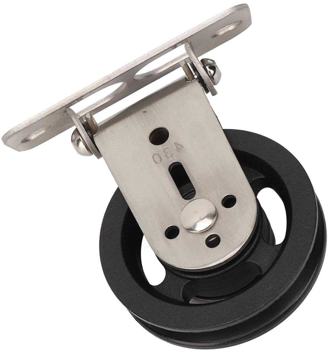 Katrolwiel - Fitness Katrol - Kracht Training - Stille Werking - 16 x 13 x 5 cm - Zilver