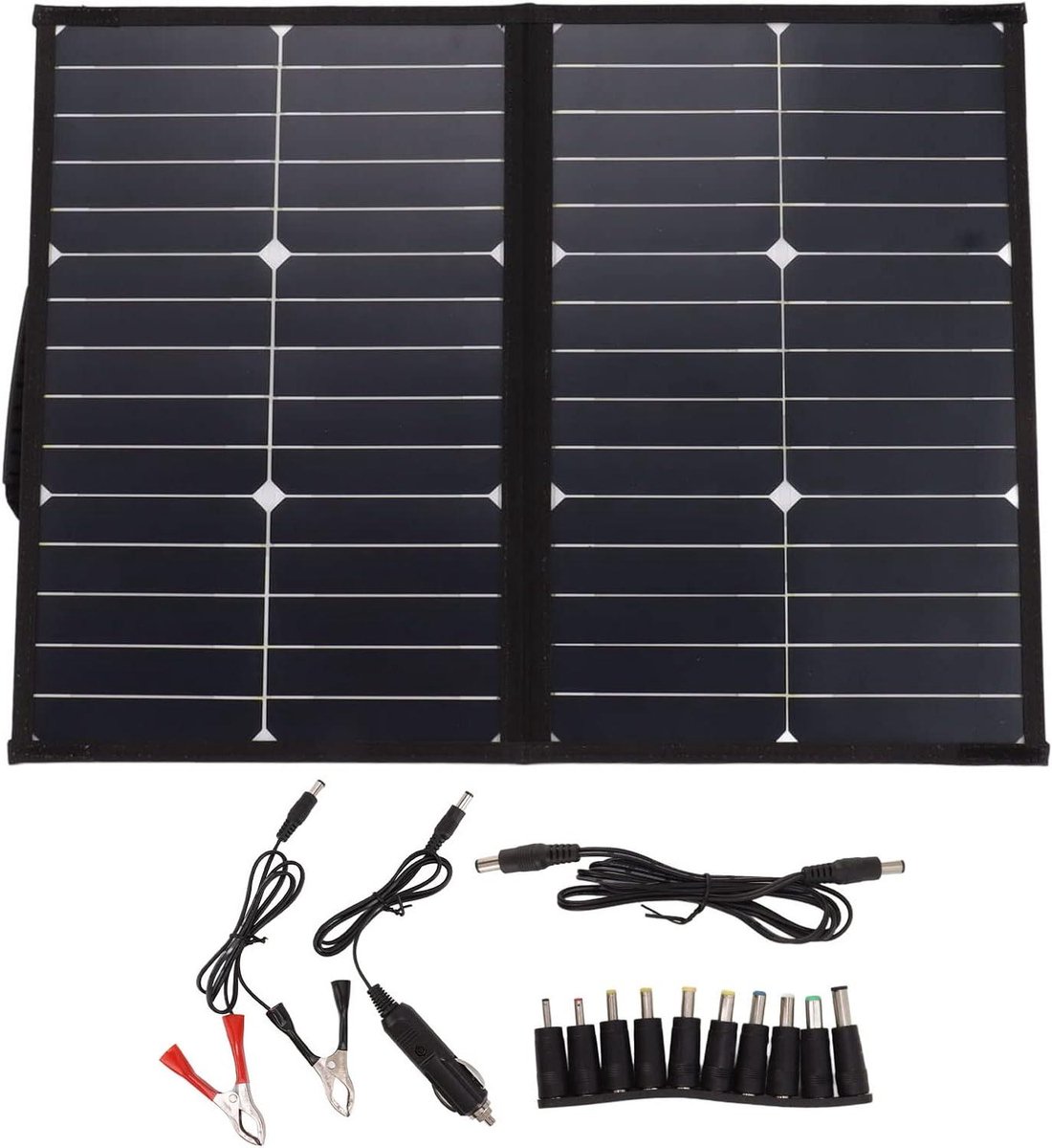 Opvouwbaar Zonnepaneel - Draagbare Oplader - Outdoor Opladen - Hoge Efficiëntie - 42W - Zwart