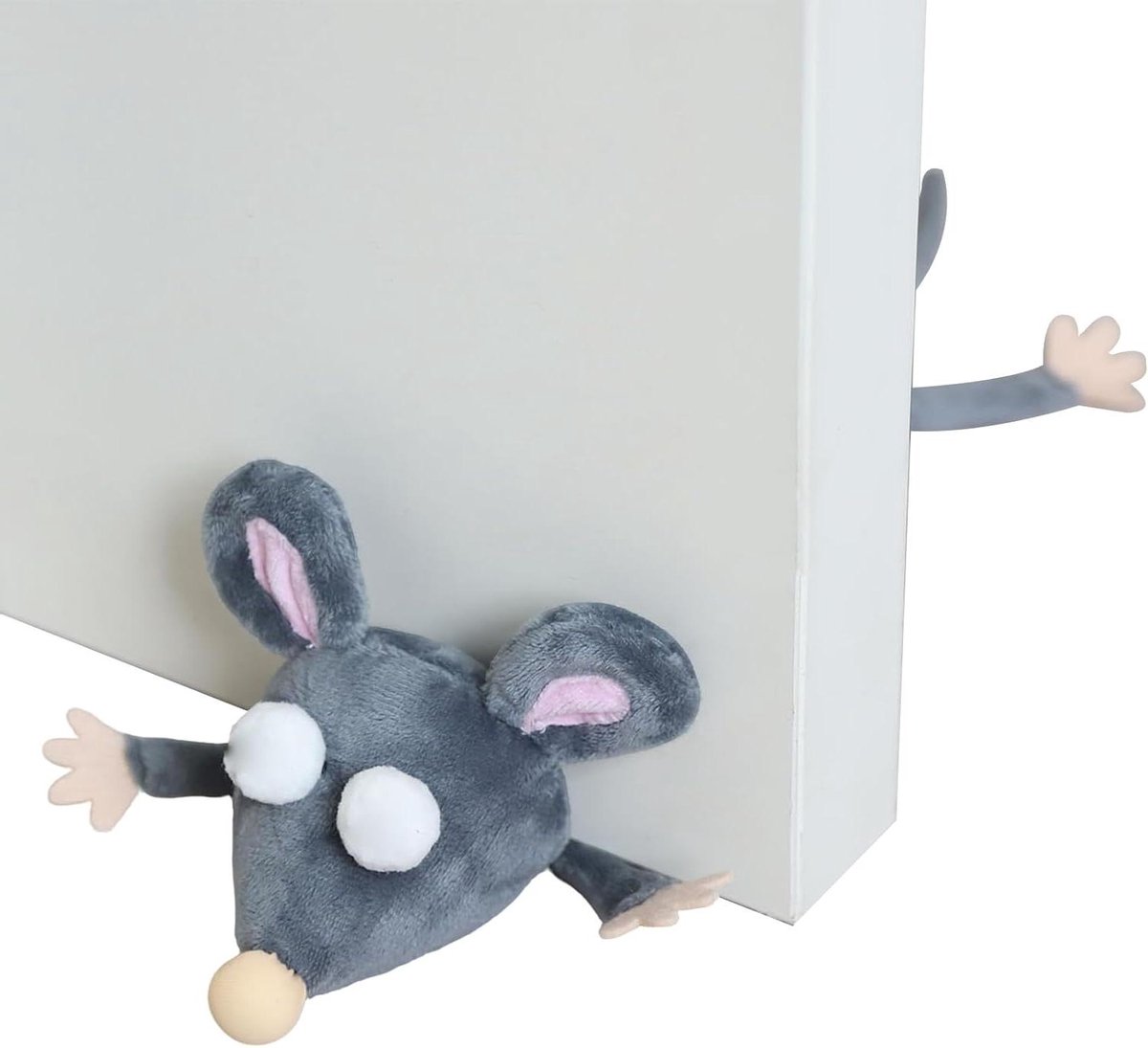 Grappige Deurstoppers - Pluche Muisbeeldjes - Deuren Op Hun Plek - Sfeervol Cartoon Ontwerp - 25 cm Lengte - Niet Gespecificeerd