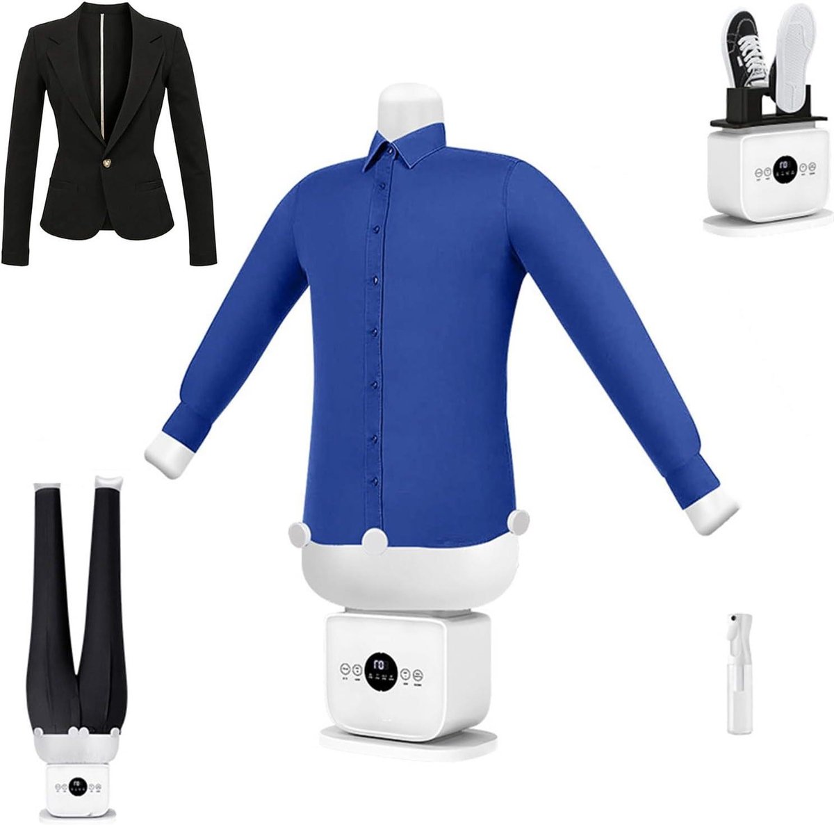 Opblaasbare Strijkmachine - Automatische Droger - Snel Kleding Strijken - Handsfree Kreukverwijderaar - 8 Minuten Snel - Wit