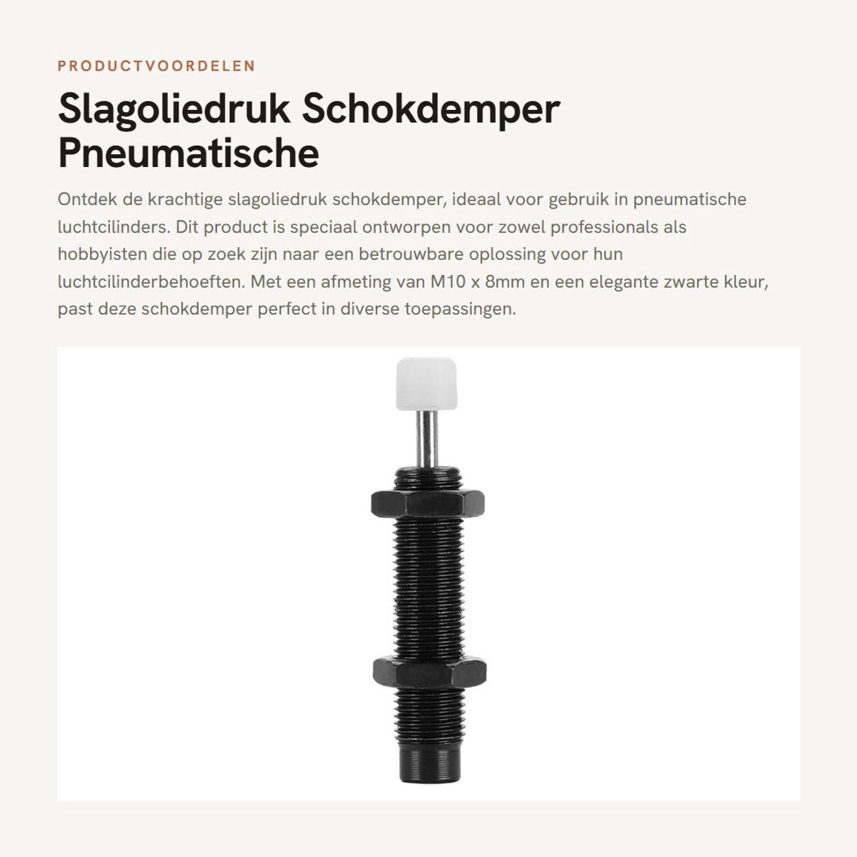 Dailygoods- Schokdemper Zwart - Schokdempers - Pneumatische Luchtcilinder - Stabiliteit Verbeteren - Geluid Verminderen - Snelle Reset Piston Rod - Demper