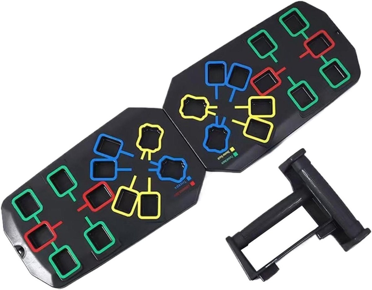 Push-up Board - Oefenplank - Bovenlichaam Trainen - Kleurgecodeerde Spieractivering - 35 x 216 cm - Meerkleurig