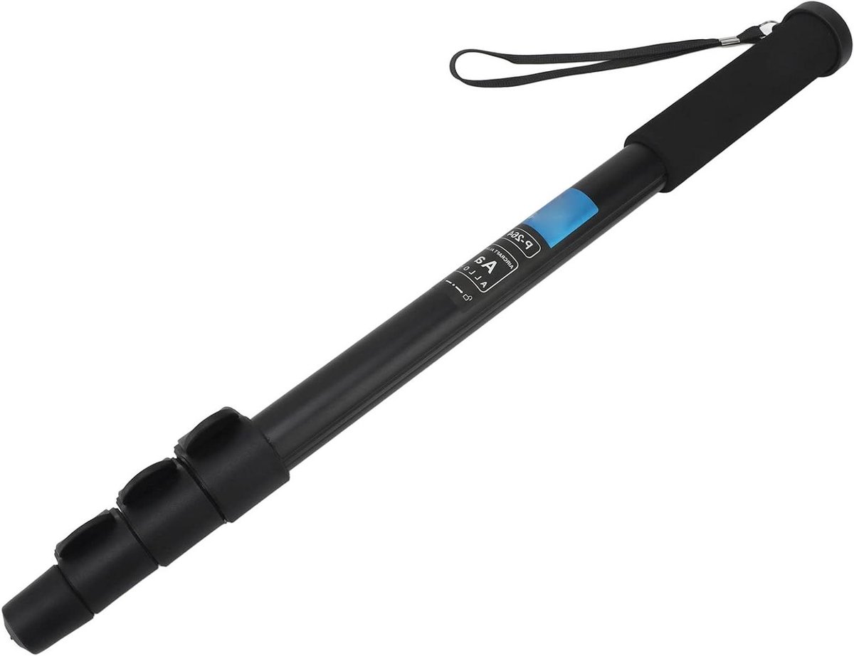 Camera Monopod - Stabiele Statiefstick - Fotografie Stabiliseren - Lichtgewicht Aluminium - 150 cm - Zwart