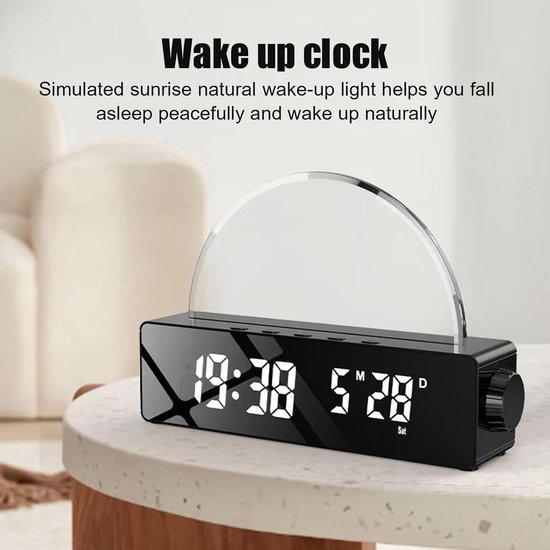 Wekker met Zonsopgang Simulatie - Wake-up Light Slimme Wekker - Rustgevend Wakker Worden - Simuleert Zonsopgang - N.v.t. — afbeelding 5