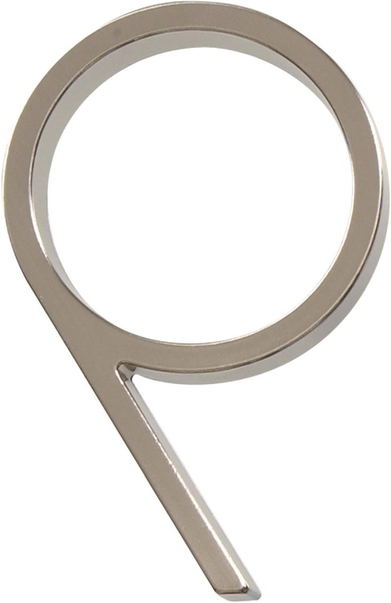 Huisnummer - Nummerbord Zink - Adres Aangeven - Zwevende Montage - 5 inch - Geborsteld Nikkel