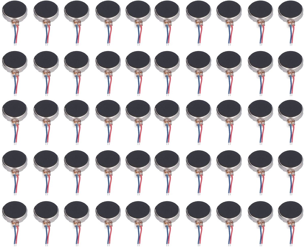 Dailygoods- Vibratiemotor Mini 50 Stuks - DC 3V - Lichtgewicht - Laag Geluidsniveau - Anti-interferentie - Galvanisch Ijzer - 12000 RPM - Micro Motor