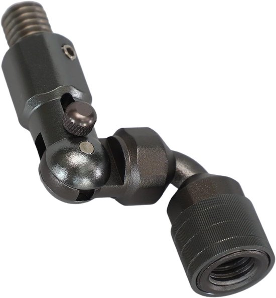 Schepnet Adapter - Net Connector - Visgerei Ondersteuning - Vouwbaar met Vergrendeling - 12 mm Draad - Grijs — afbeelding 4