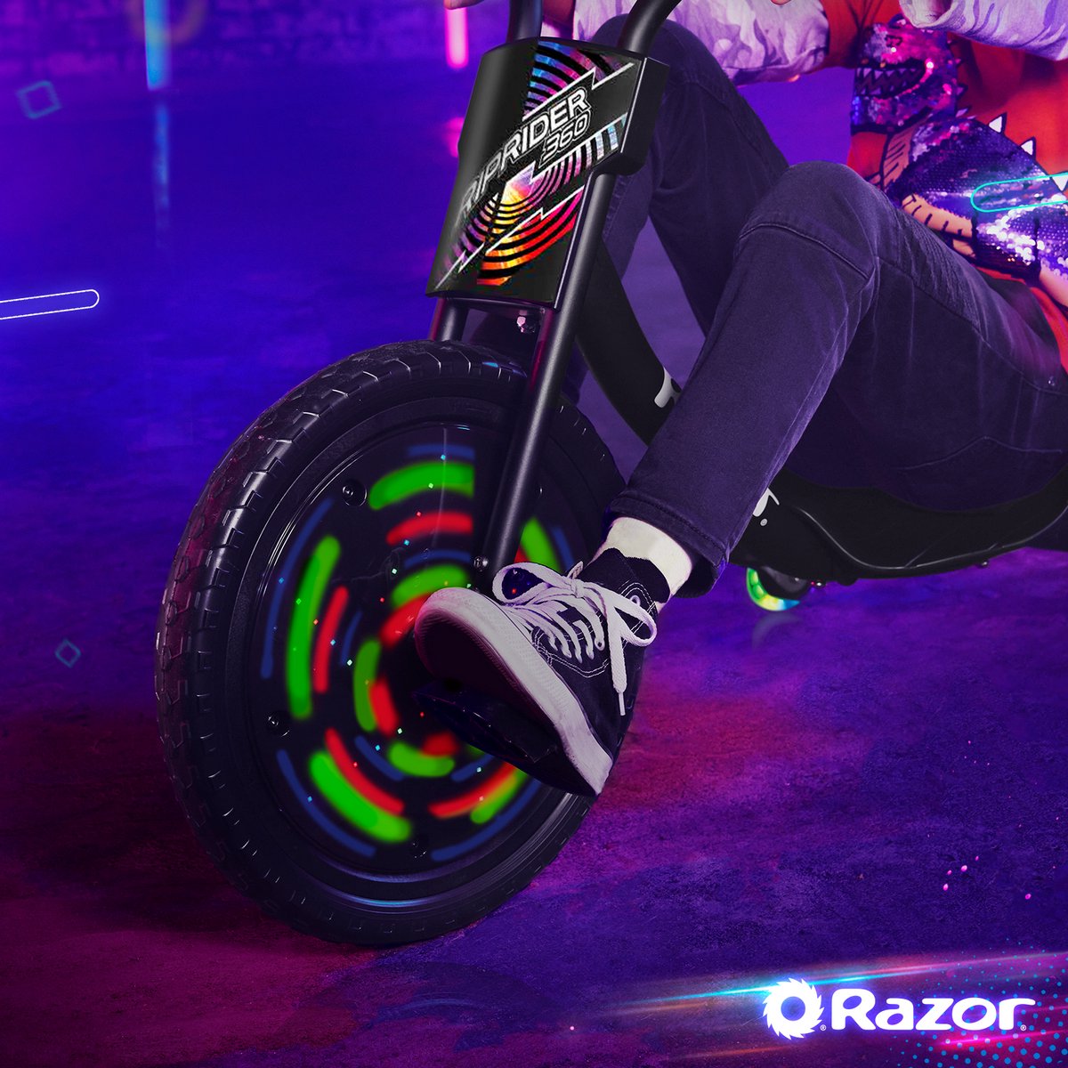 Razor RipRider 360 Lightshow - Skelter - Zwart - 360° Draaien - LED Verlichting - Voor Kinderen - Tot 73 kg - Vanaf 5 jaar — afbeelding 15