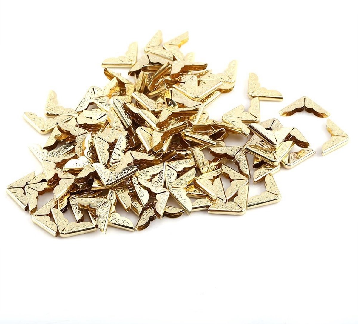 Dailygoods- Fotohoeken 100 stuks - Hoekbeschermers - Montagehoeken - Scrapbooking - Boekalbums - Metaal met retrostijl