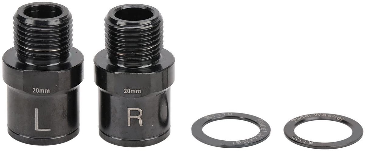 Dailygoods- Pedaal Extender Titanium Legering - Fiets Verlengde Pedaal Spacer 20mm - Mountainbike - Racefiets - Vermindert Wrijving - Laag Geluidsniveau - Pedaalspacer
