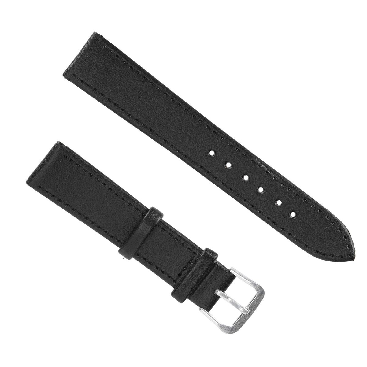 Dailygoods- Horlogebandje Universeel Vervangend - PU-leer - 18mm - Horlogeband voor Heren/Dames - Horlogeband met Gesp - Deelaccessoire