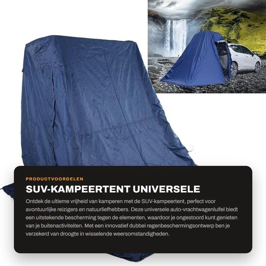 Allecto - SUV-kampeertent - Universele Auto-vrachtwagenluifel - Waterdichte Achtertent - 2-persoons - Dubbellaagse Zonwerend - Geschikt voor Reizen... — afbeelding 3