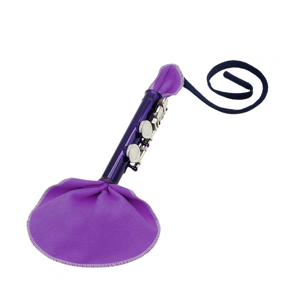 Dailygoods- Saxofoon Reinigingsdoek Kunstmatige Hertenhuid - Klarinet Cleaner - Instrument Accessoire - 31x16,5 cm - Lichtgewicht - Paars - Instrumentenreiniger