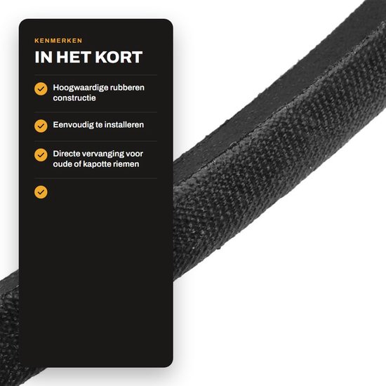 Dailygoods- Grasmaaierdekriem Gemodificeerd - Hoogwaardig Rubber — afbeelding 2