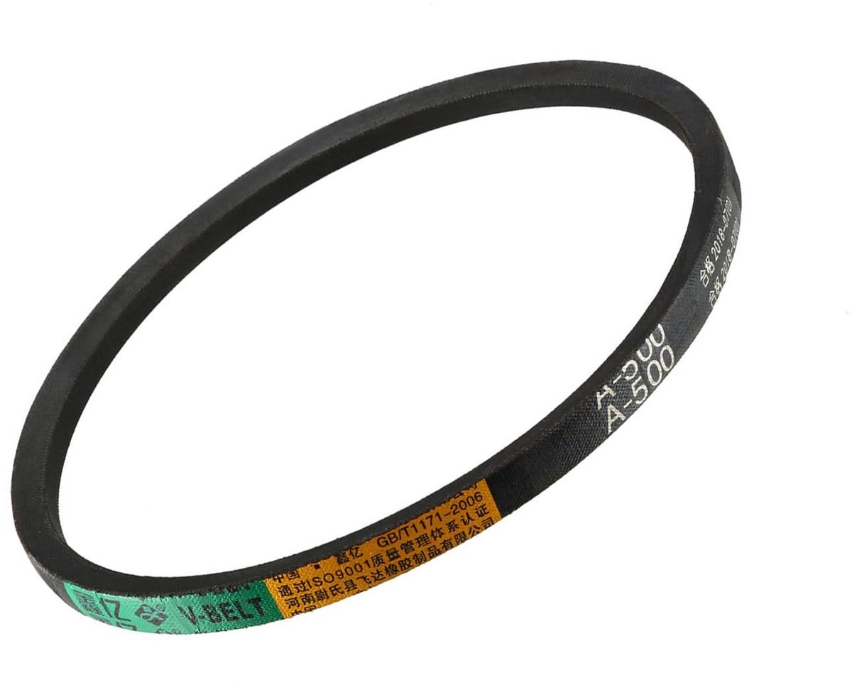 Dailygoods- Aandrijfriem 530 mm x 8 mm x 13 mm - Neopreen Rubber - Krachtoverbrenging - Flexibel - Schokbestendig - Waterdicht - Riem