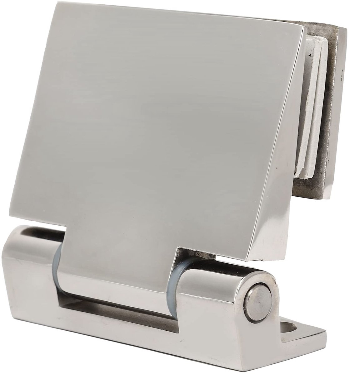 Dailygoods- Glazen Deurscharnier - Roestvrij Staal 304 - Eenzijdig Hellend - Voor Gehard Glas 8-12 mm - Inclusief Accessoires - Gewicht 382 gr.