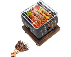 Dailygoods- Houtskoolfornuis Draagbaar - Mini Houtskoolgrill - Multifunctioneel - Snel Opwarmen - Compact - Innovatief Ontwerp - Barbecue