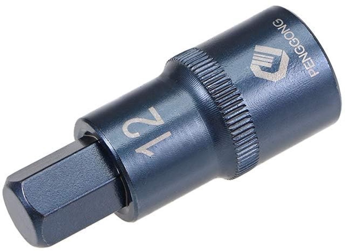 Dailygoods- Inbussleutel 12 mm - Dopsleutelset - Premium Cr-V-staal - Roestbestendig - Verchroomde afwerking - Verbeterd koppel - Dopsleutel