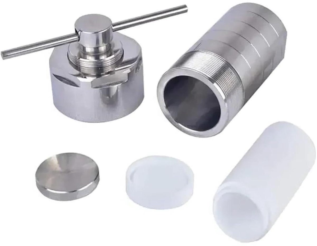 Autoclaaf Reactor - Synthese Tank - Laboratorium Onderzoek - Roestvrij Staal - 25ml - Zilver