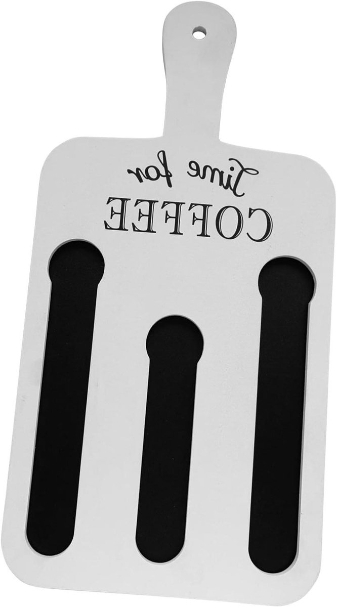Koffiepads Houder - Koffiepad Organizer - Keuken Organiseren - Rustieke Houten Stijl - max 14 pads - Wit