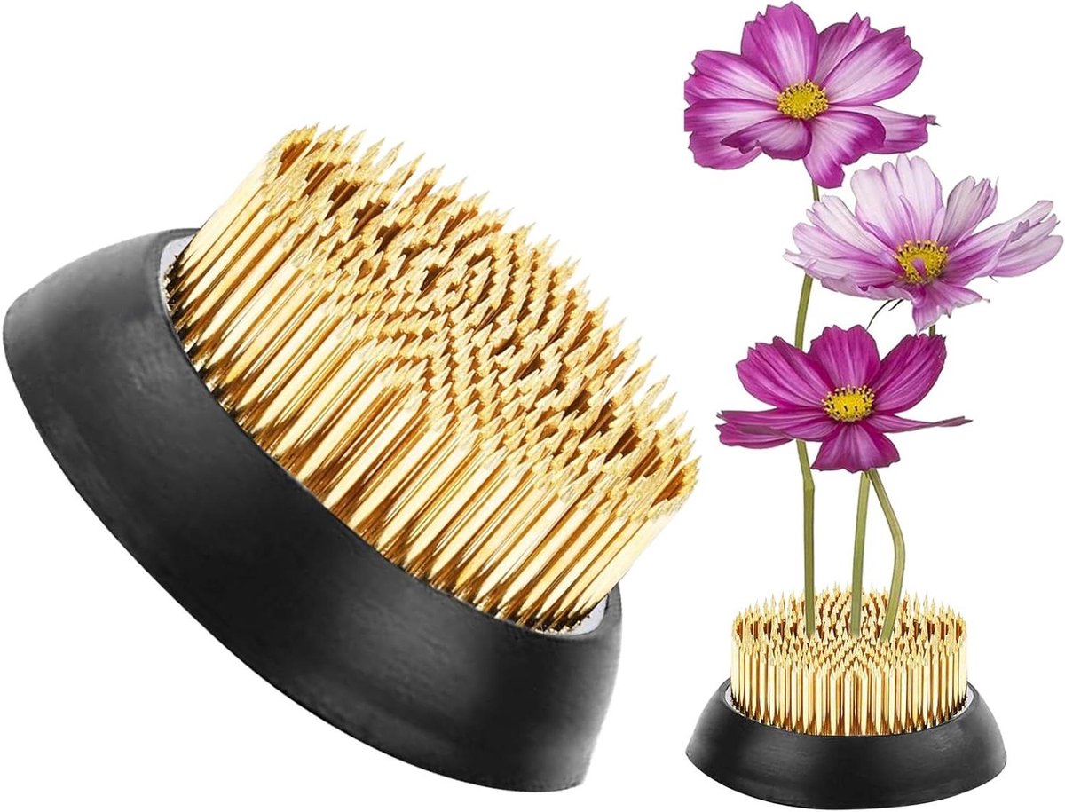 Bloemstuk Gereedschap - Bloemenhouder Naald - Bloemen Schikken - Antislip Basis - 46 mm Diameter - Zilver