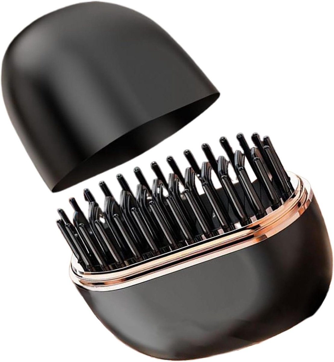 Mini Stijltang - Styling Borstel - Dagelijks Gebruik - Snelle Opwarming - Compact Formaat - Zwart