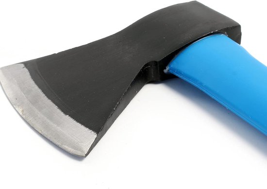 Splijtbijl 1000g - Houthakker bijl - Hout kloven - Carbon staal blad - 45 cm steel - Blauw zwart — afbeelding 5