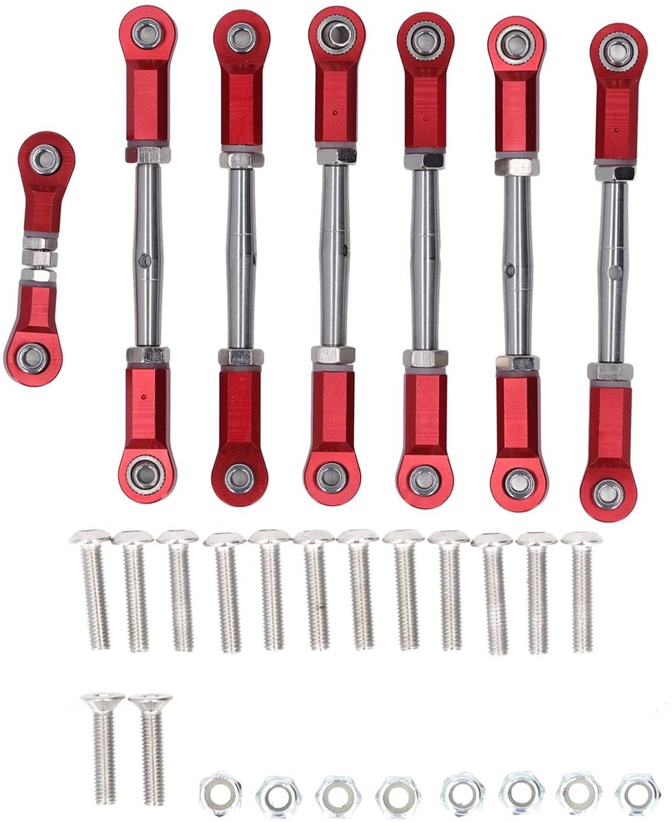 Dailygoods- Trekstang Aluminium - Verstelbaar - Trekstangen voor Gordijnen - Trekstang Transparant - 7 Stuks - Gewicht 50 g - Rc-stuurverbinding