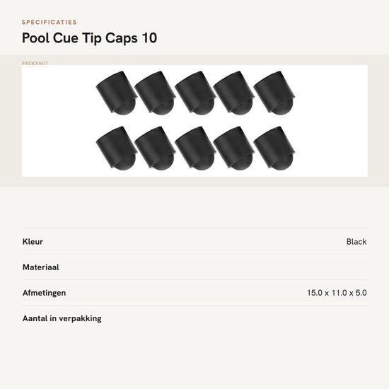 Dailygoods- Biljart Accessoires - 10 Stuks Rubberen Keu Tip Covers - Beschermende Afdekking - Vermindert Vuil - Voorkomt Krassen - Geschikt voor Amerikaanse Biljartkeu van Dailygoods — afbeelding 3