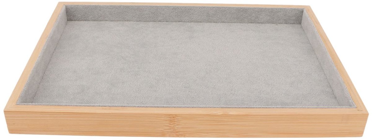 Dailygoods- Sieradenlade Lichtgewicht - Sieraden Organizer - Flanel - Duurzaam Hout - Elegante Displayfunctie - Klassiek Uiterlijk - Sieradenorganizer