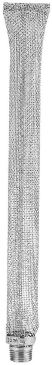 Dailygoods- Brouwfilter RVS - Anticorrosie - Zuur- en alkalibestendig - 1/2" NPT Draad - 12" Lengte - Gemakkelijk schoon te maken - Brouwzeef