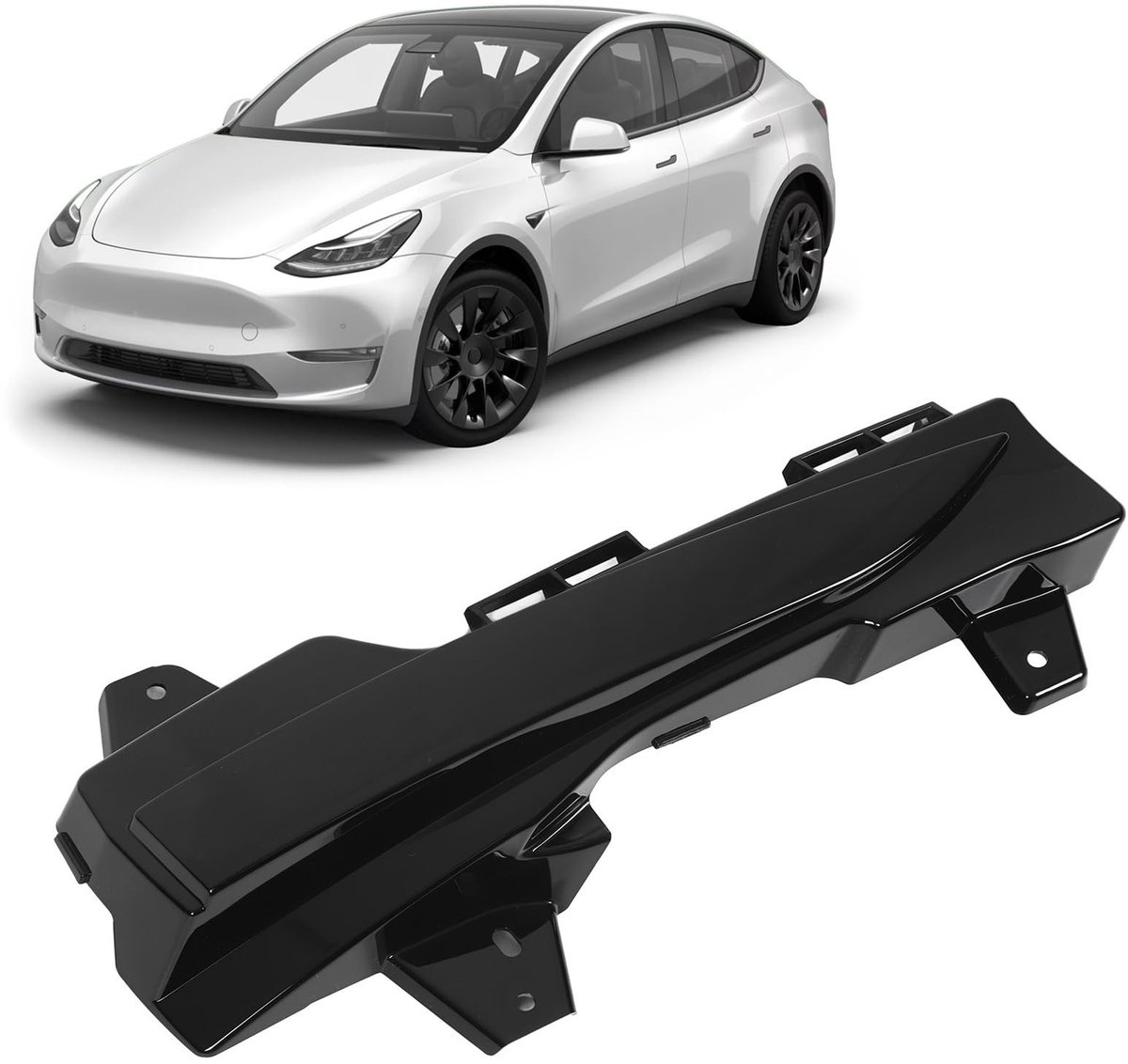 Dailygoods- Mistlampkap Vervanging 149002300A - Rechtsvoor - Model Y 3 2017-2021 - Bescherming tegen krassen - Sportieve stijl - Eenvoudige installatie - Mistlampafdekking