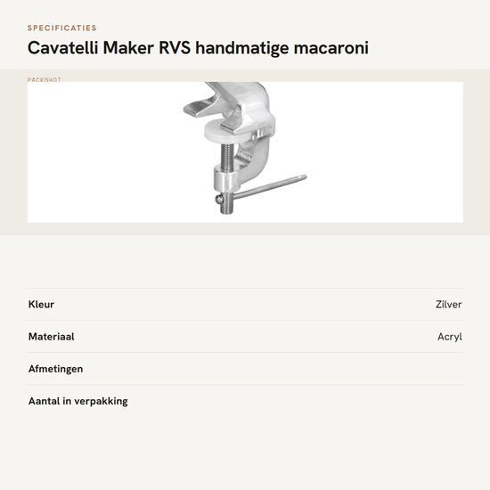 Store_9 - Cavatelli Maker - RVS handmatige macaroni machine - perfect voor zelfgemaakte pasta - eenvoudig in gebruik - ideaal voor Italiaanse gerec... van Merkloos — afbeelding 2